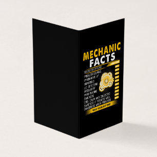 Mechanic Lovers   Mechanic Facts Business Card