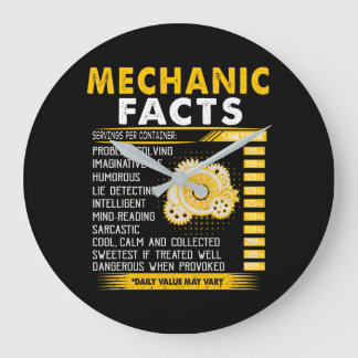 Mechanic Lovers | Mechanic Facts Large Clock