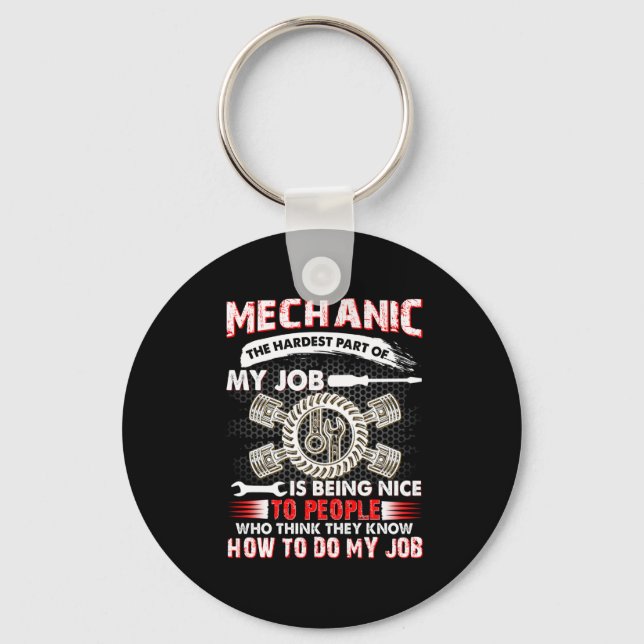 Mechanic Lovers | Mechanic The Hardest Key Ring (Front)