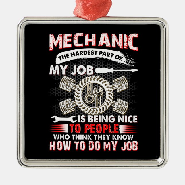 Mechanic Lovers | Mechanic The Hardest Metal Tree Decoration (Front)