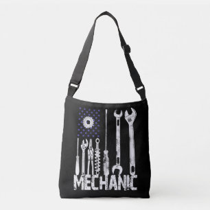 Mechanic Lovers Mechanic USA Flag Crossbody Bag