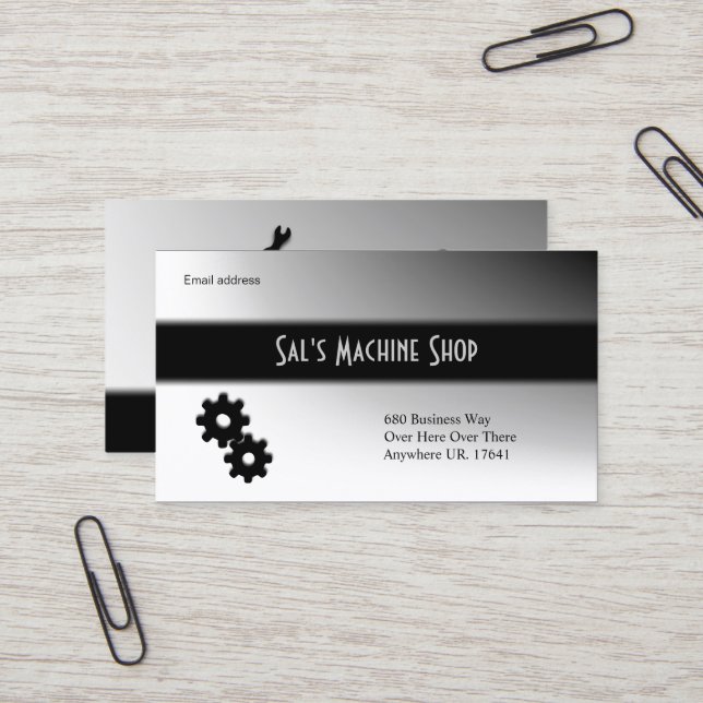 Mechanic / Machine  Business Card (Front/Back In Situ)