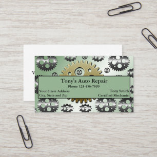 Mechanic Mechanical Engineer Auto Business Card