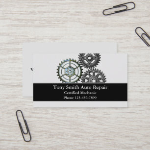 Mechanic Mechanical Engineer Auto Business Card