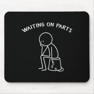 Mechanic Men Auto Repair Waiting On Parts Car Mouse Mat
