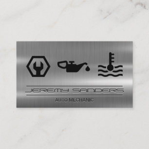 Mechanic    Metal   Tools Services Business Card
