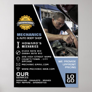 Mechanic Photo Auto Mechanic & Repairs Advertising Poster