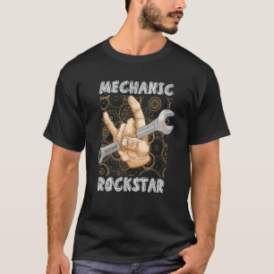 Mechanic Rockstar Hand Holding A Wrench T-Shirt