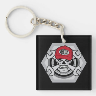 Mechanic Skull Key Ring