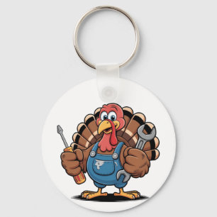 Mechanic Squad Turkey Thanksgiving Gobbler  Key Ring