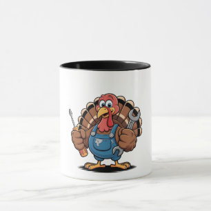 Mechanic Squad Turkey Thanksgiving Gobbler Mug