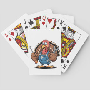 Mechanic Squad Turkey Thanksgiving Gobbler Playing Cards