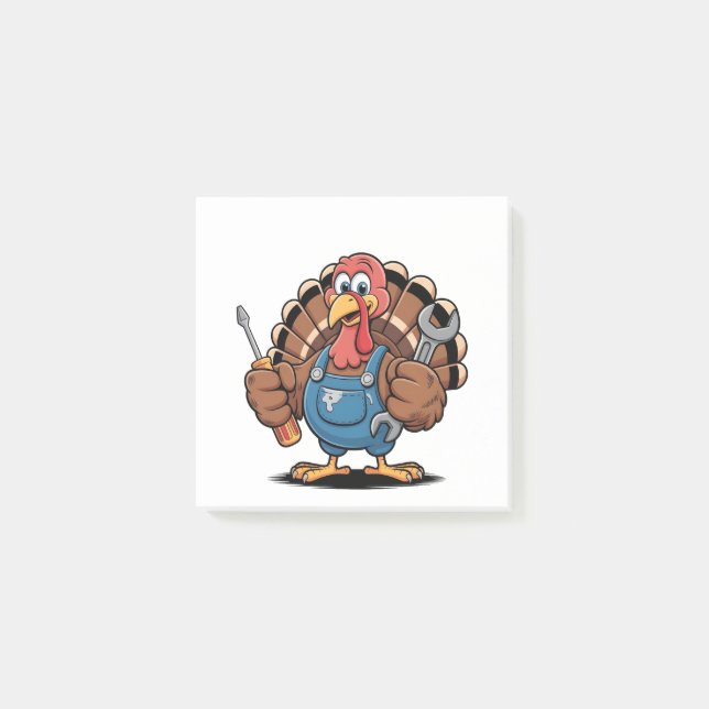 Mechanic Squad Turkey Thanksgiving Gobbler  Post-it Notes (Front)