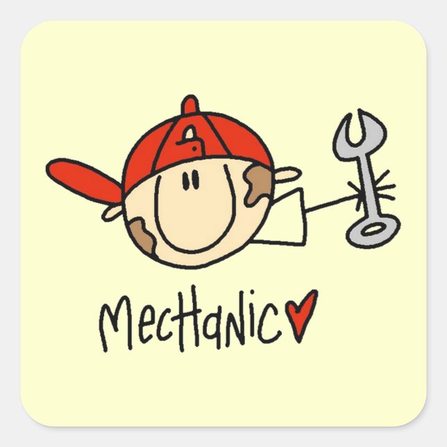 Mechanic Square Sticker (Front)