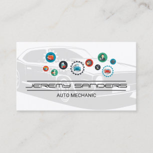 Mechanic Tech   Car Services    Business Card