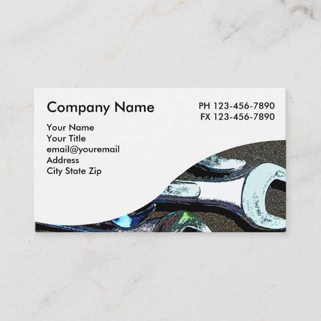 Mechanic Themed Business Cards (Front)