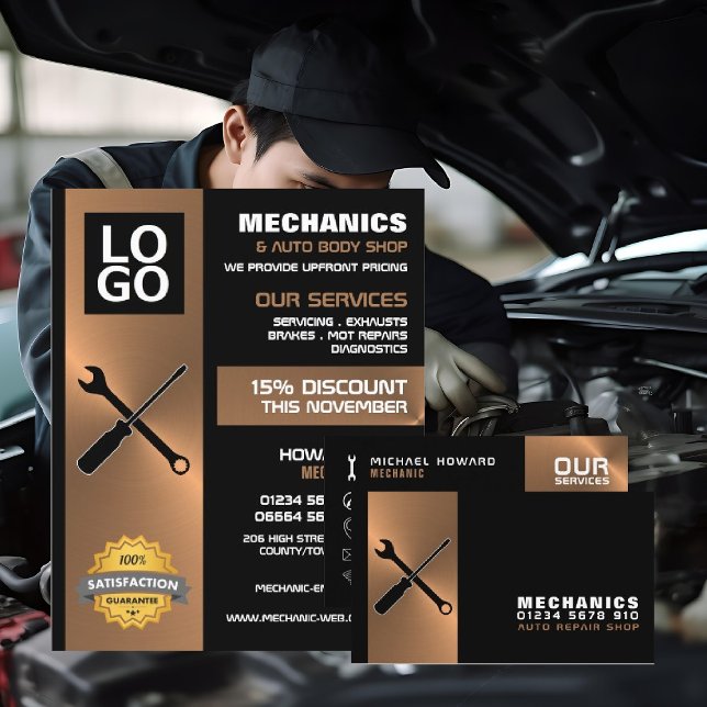 Mechanic Tools, Auto Mechanic/Repairs Advertising Flyer (Creator Uploaded)