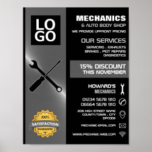 Mechanic Tools, Auto Mechanic/Repairs Advertising Poster
