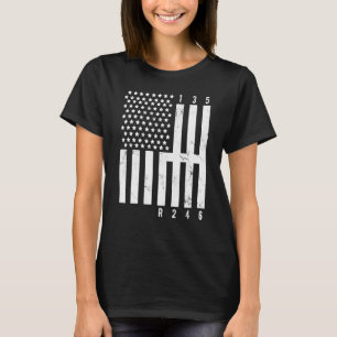 Mechanic US Flag Tuner Car Repairing Tools Mechani T-Shirt