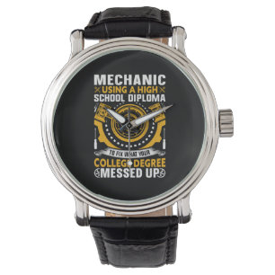 Mechanic Using A High School Diploma Watch