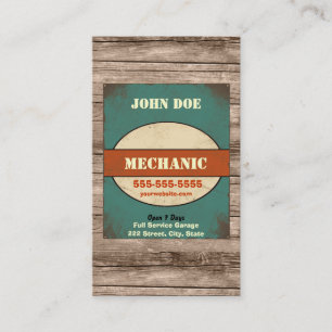 Mechanic Vintage Business Card