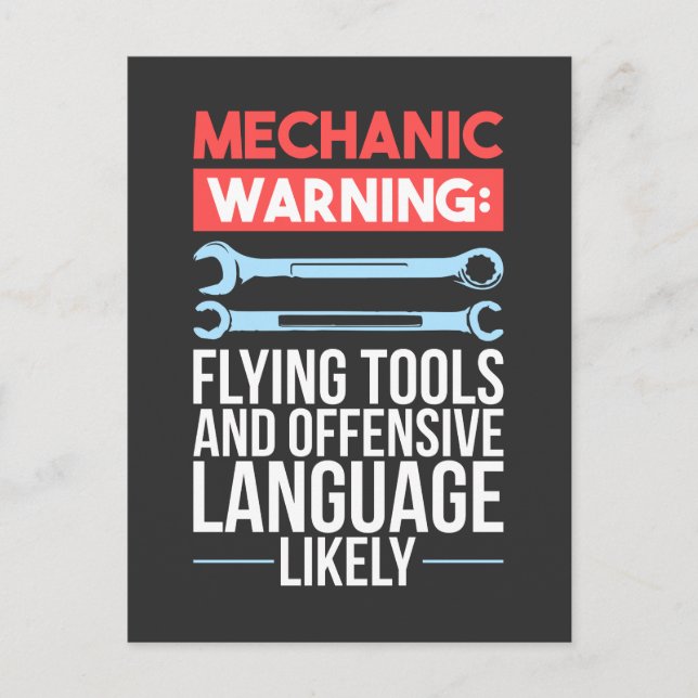 Mechanic - Warning Postcard (Front)