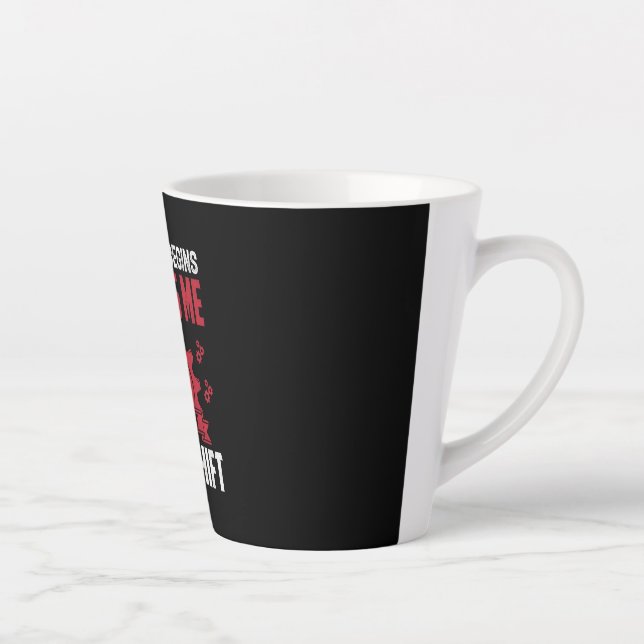 Mechanic When Life Begins To Pass Me Latte Mug (Right)