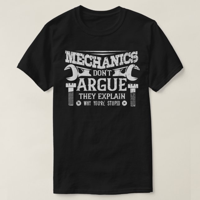 Mechanic Work Repairman Costume Mechanical Worker  T-Shirt (Design Front)