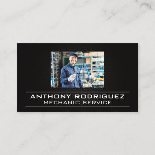 Mechanic Working on Car Business Card