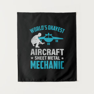 Mechanic World's Okayest Mechanic Tapestry