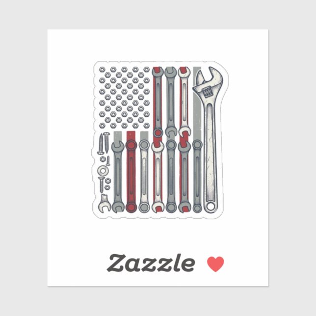 Mechanic Wrench Flag Vintage Engraving Vector Desi (Sheet)