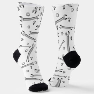 Mechanic Wrench Pattern Socks