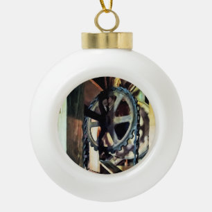 Mechanical Advantage Ceramic Ball Christmas Ornament