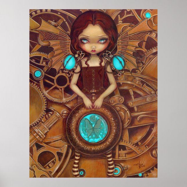 Mechanical Angel I steampunk fairy Art Print (Front)