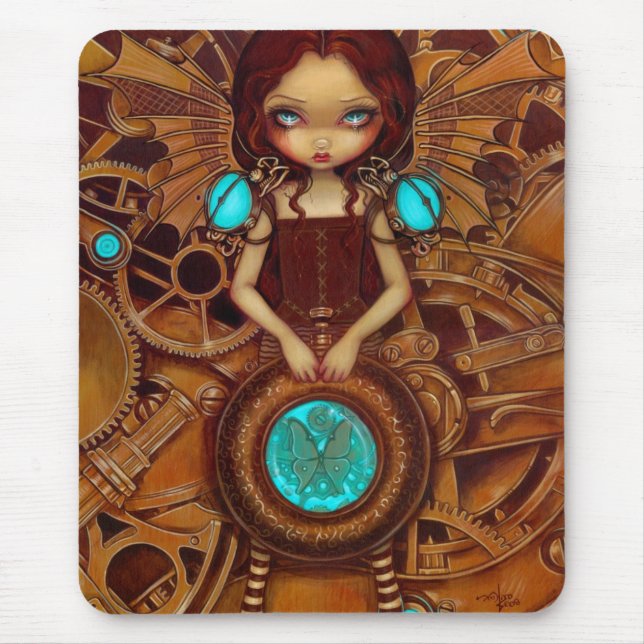 Mechanical Angel I steampunk fairy Mousepad (Front)