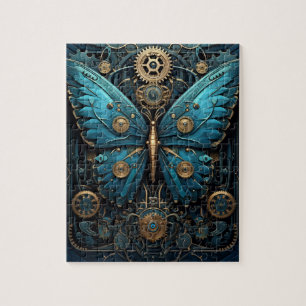 Mechanical Blue Monarch Butterfly Puzzle