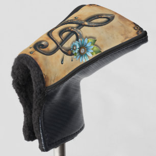 Mechanical clef golf head cover