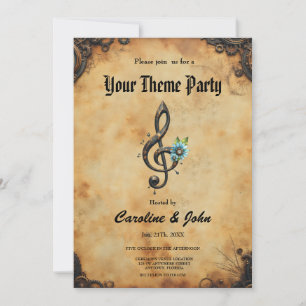 Mechanical  clef invitation