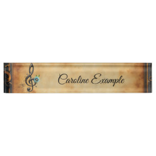 Mechanical  clef nameplate