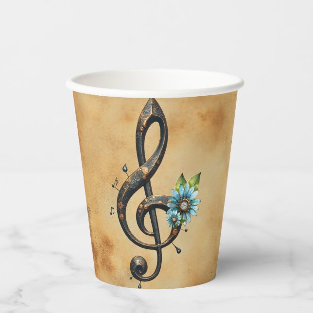 Mechanical  clef  paper cups (Front)