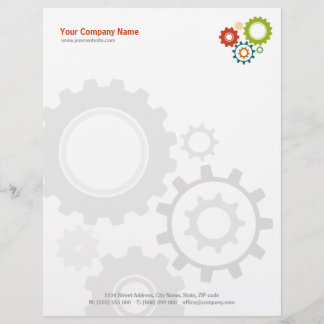 Mechanical Cogs letterhead Template