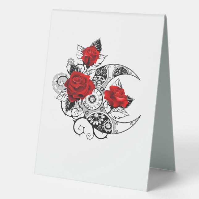 Mechanical Crescent with Red Roses (Front)