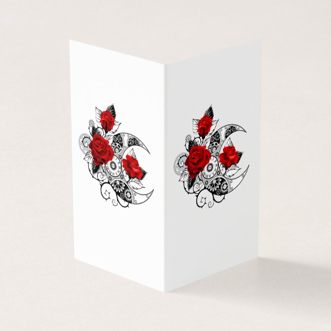 Mechanical Crescent with Red Roses (Outside)