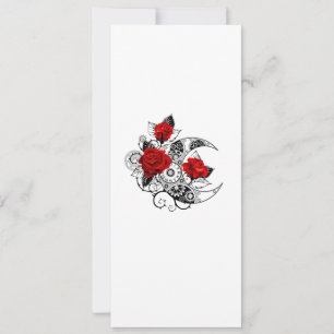 Mechanical Crescent with Red Roses Announcement