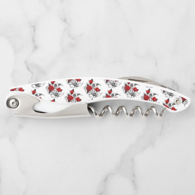 Mechanical Crescent with Red Roses Corkscrew (Front)