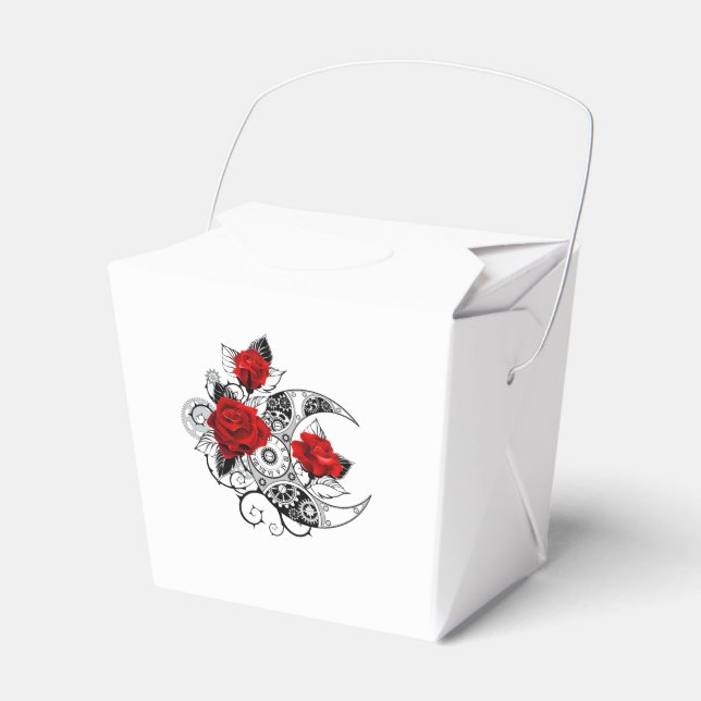 Mechanical Crescent with Red Roses Favour Box (Front Side)