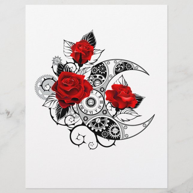 Mechanical Crescent with Red Roses Flyer (Front)