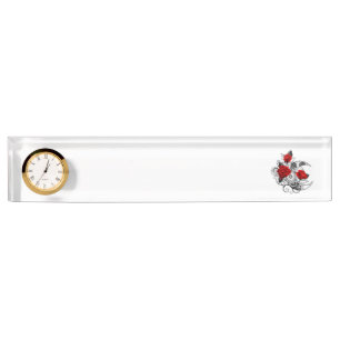Mechanical Crescent with Red Roses Nameplate
