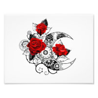 Mechanical Crescent with Red Roses