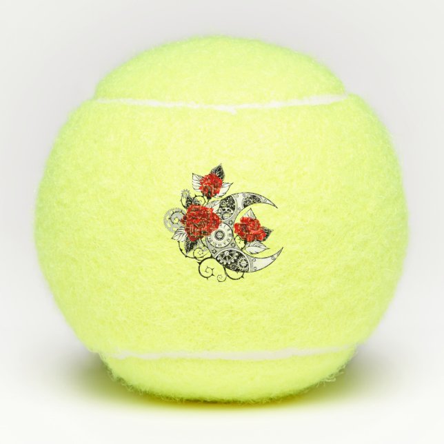 Mechanical Crescent with Red Roses Tennis Balls (Front)